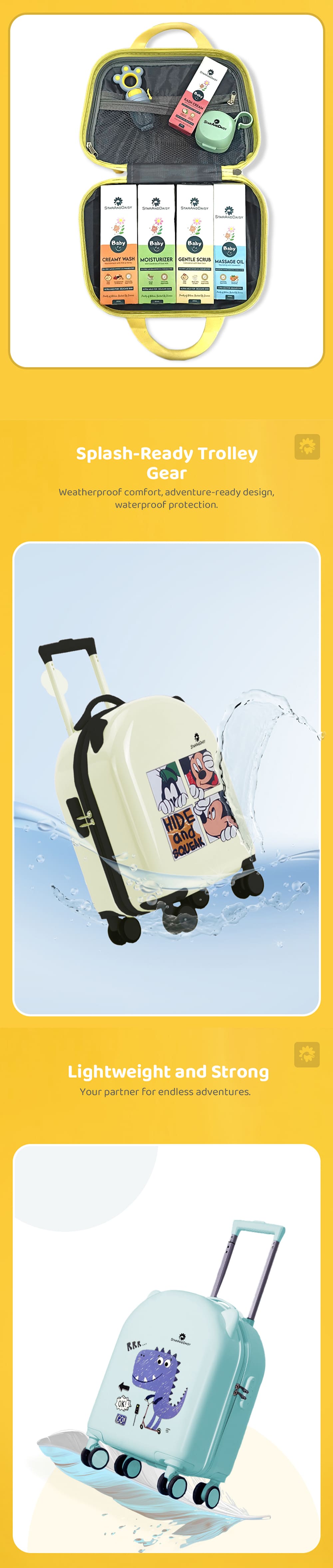 Spacious Kids Travelling Luggage Bag