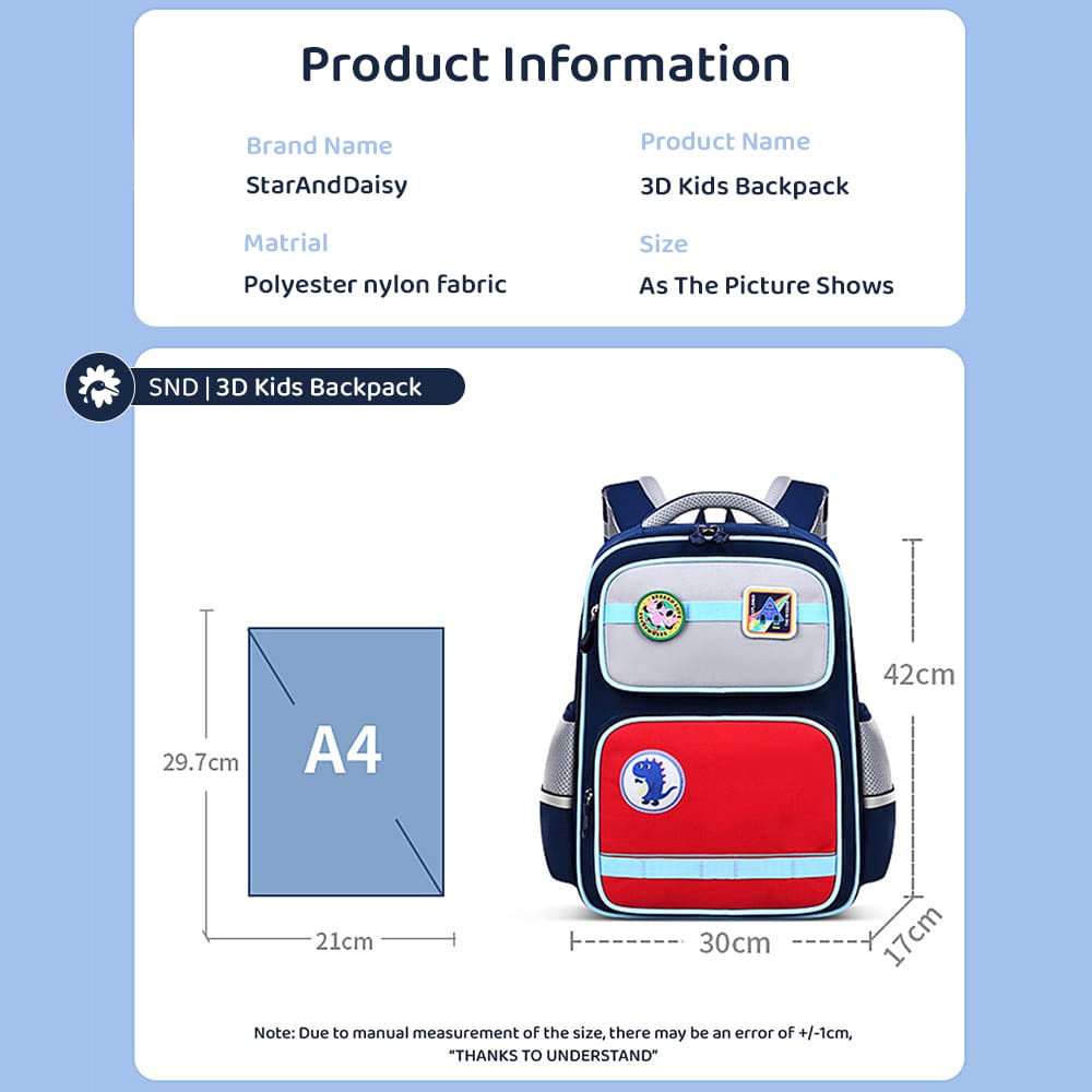 Specification of Kids School Bags