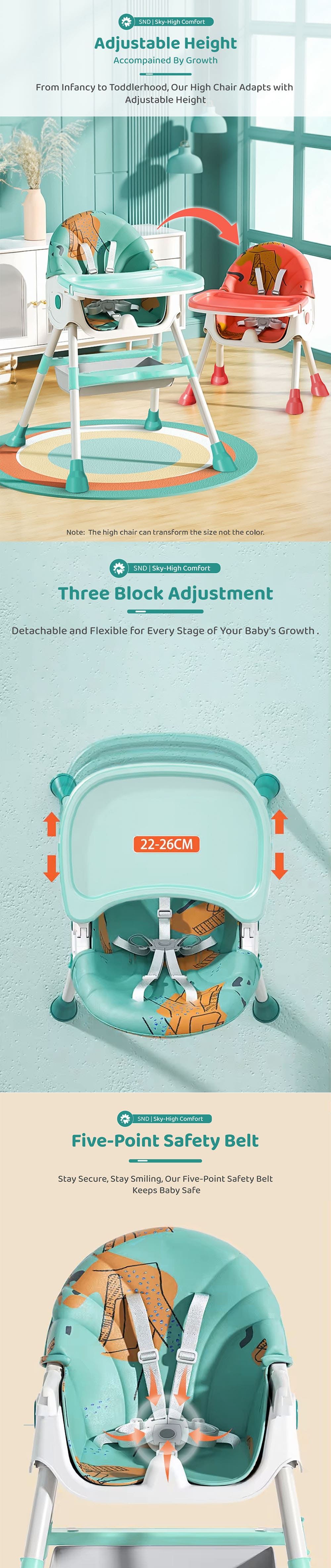 Table Talk High Chair with Adjuatble Height