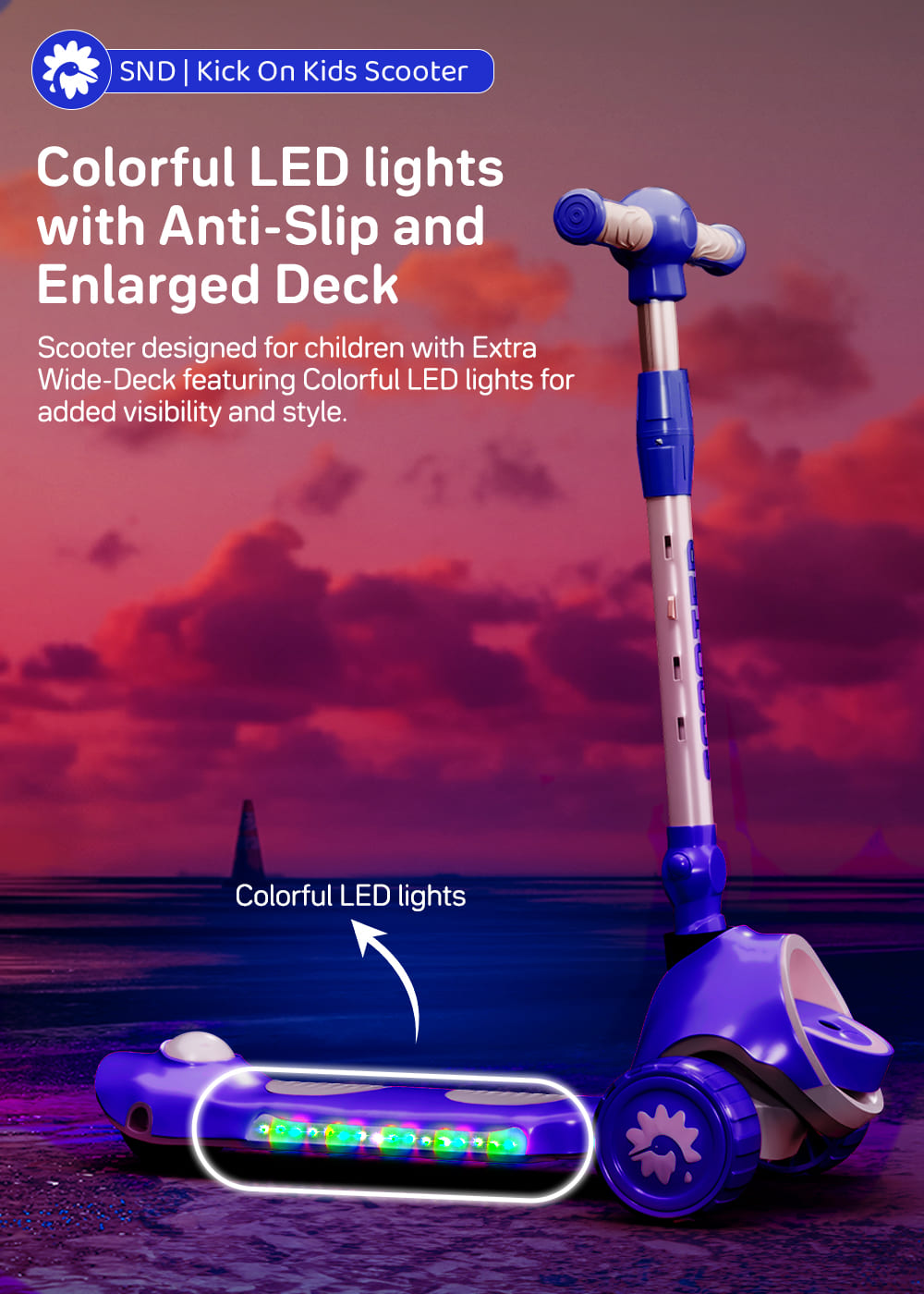 kick on toddler scooter for Kids blue