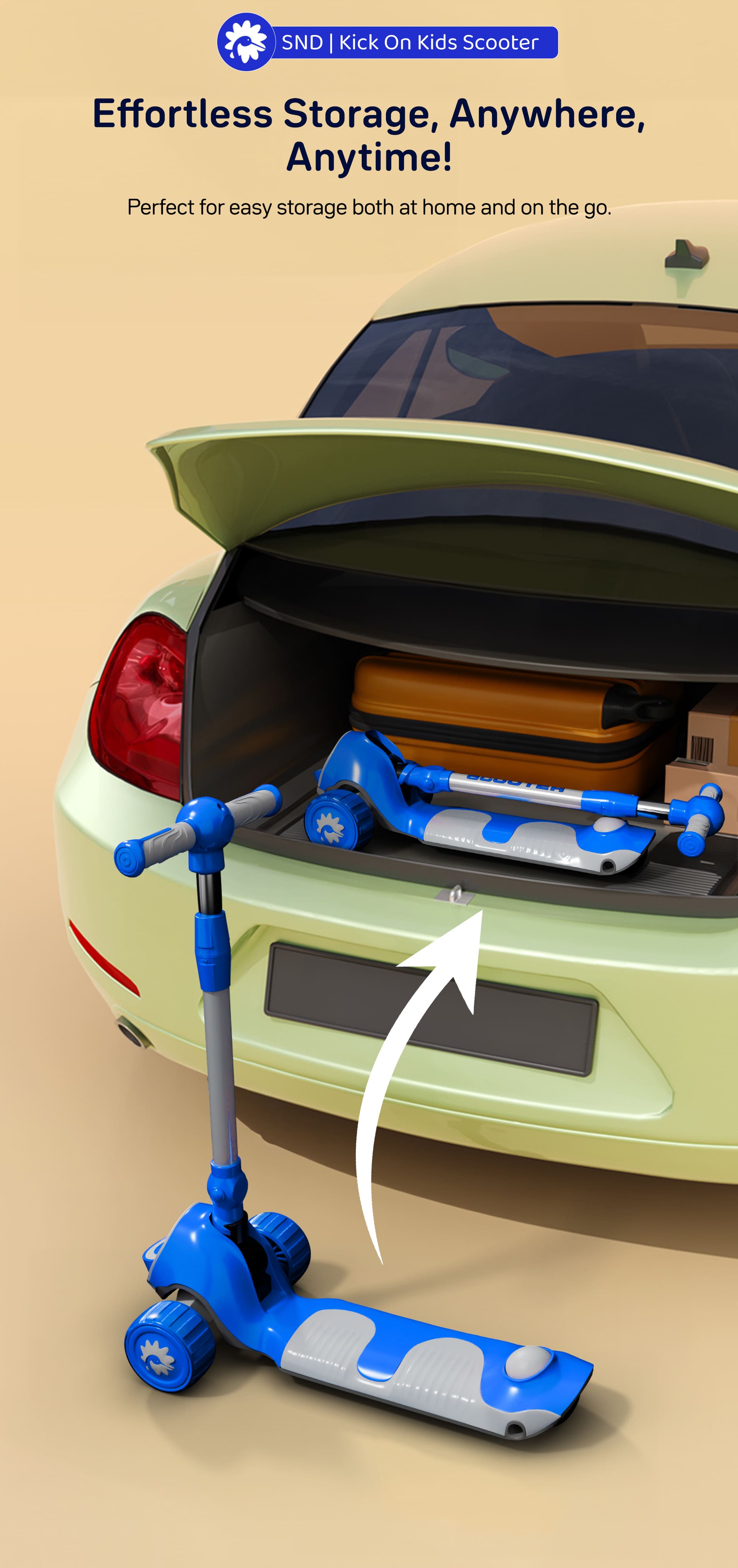 kick on toddler scooter for Kids blue