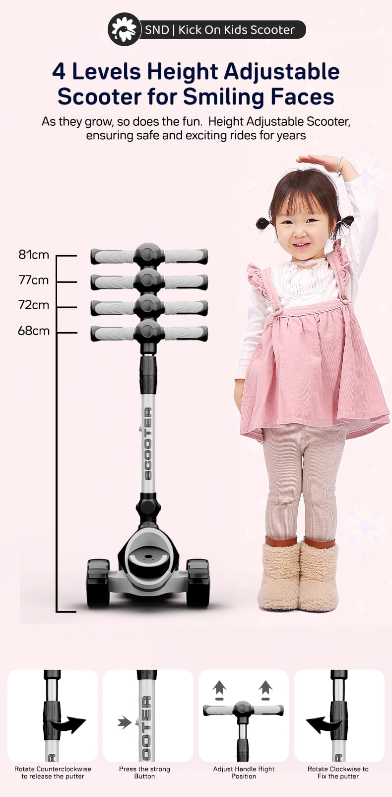 kick on toddler scooter for Kids black