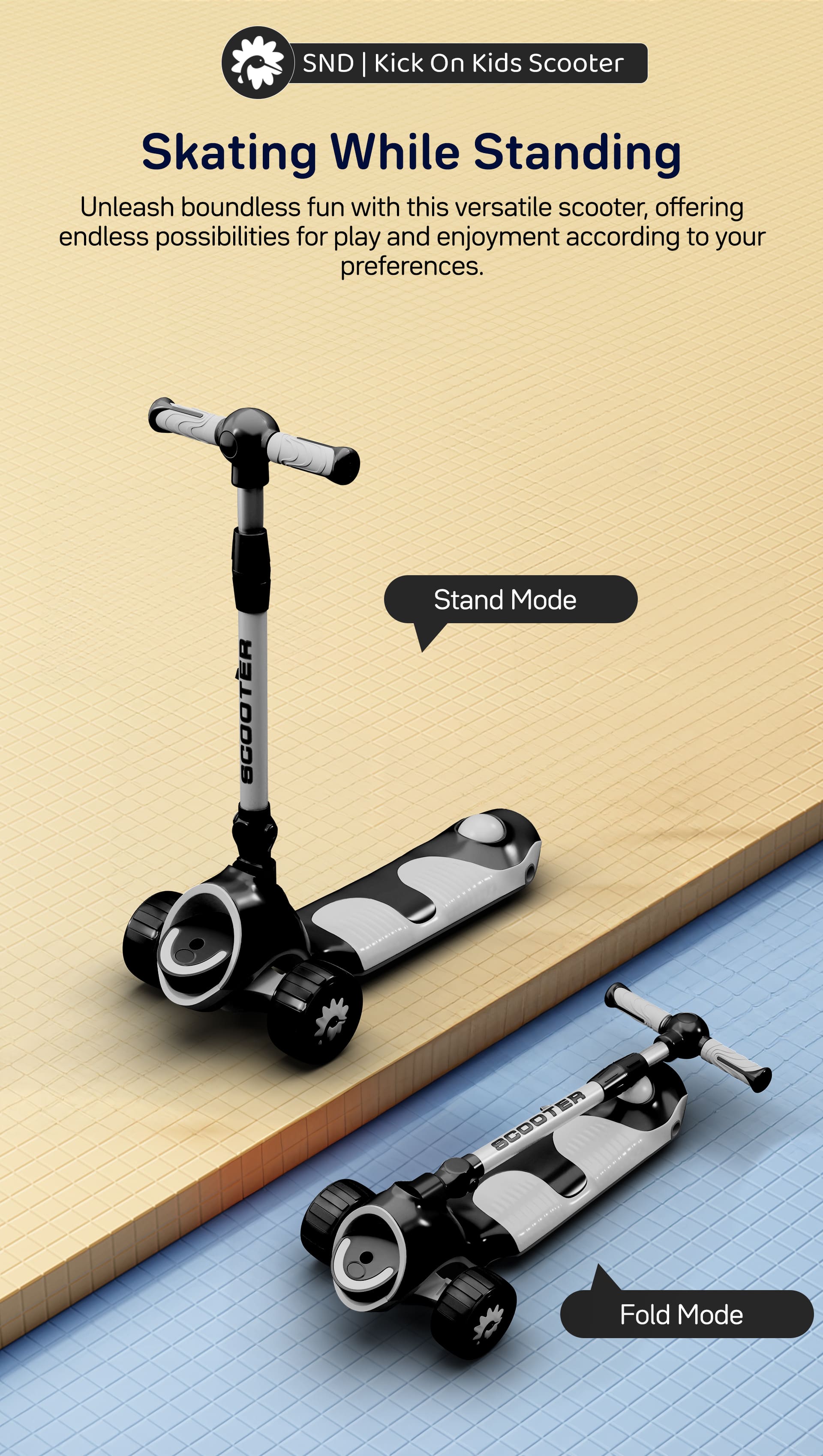 kick on toddler scooter for Kids black