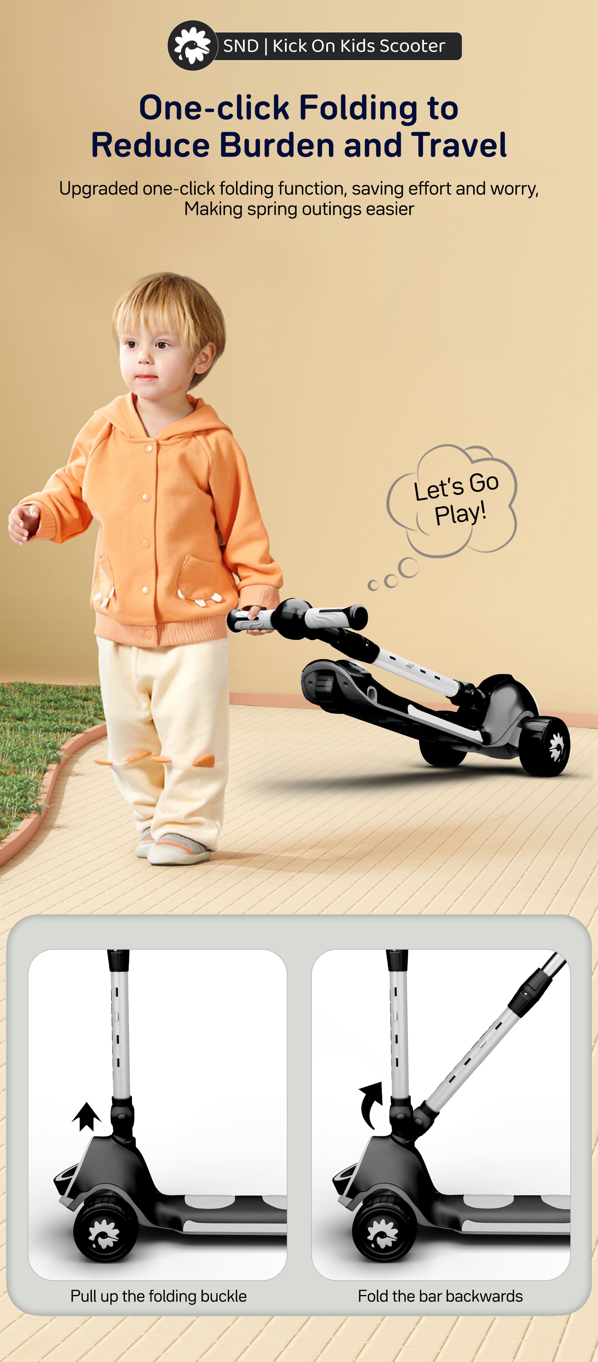 kick on toddler scooter for Kids black