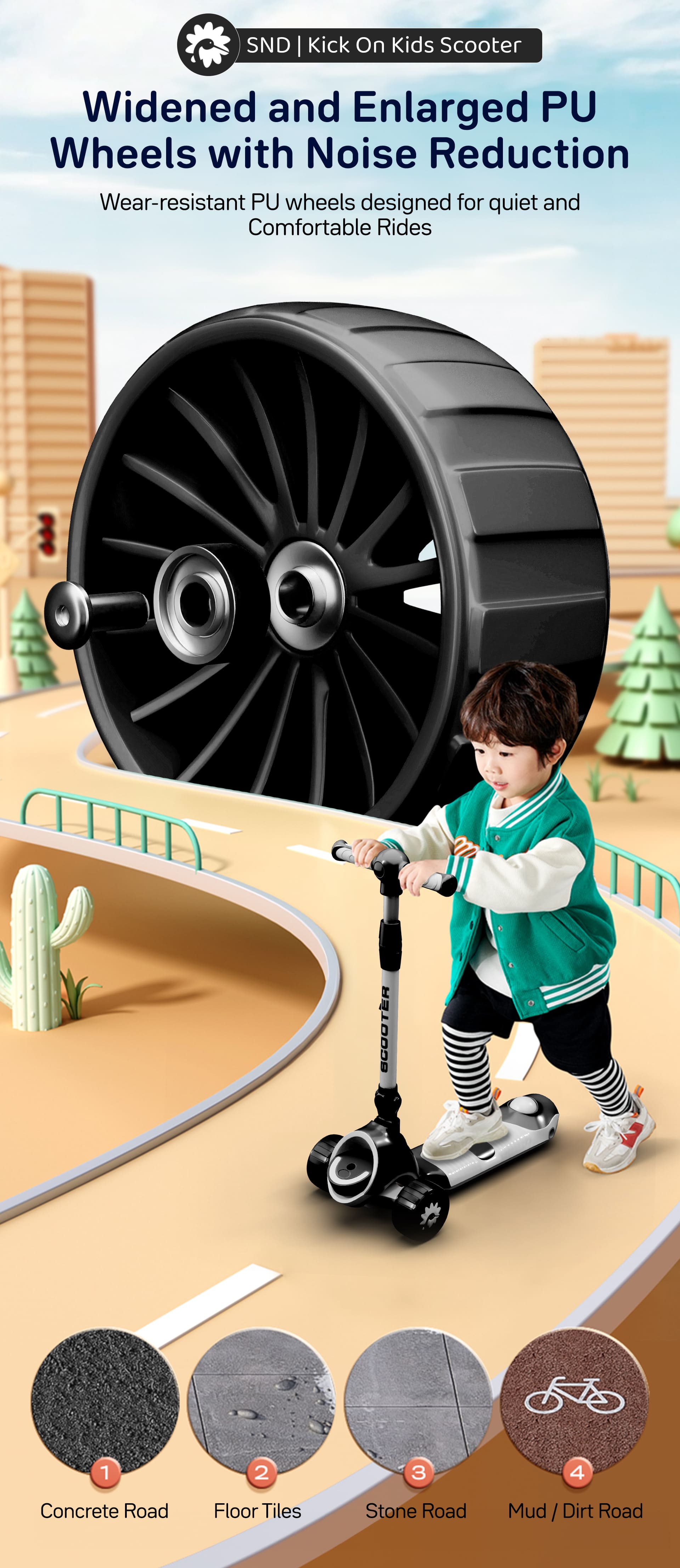 kick on toddler scooter for Kids black