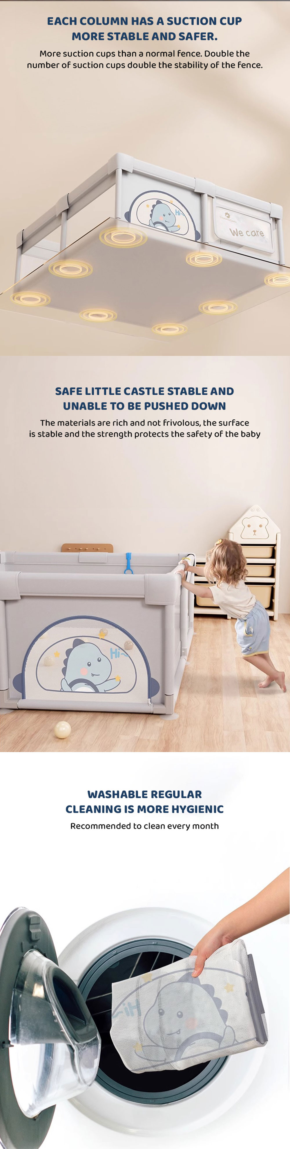 Baby Playpen with Easy to Movable Design