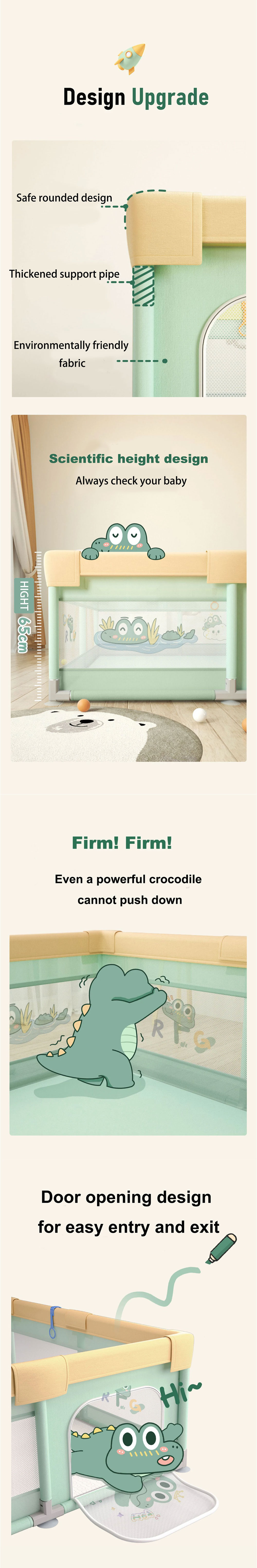 Baby Playpen with Easy to Movable Design