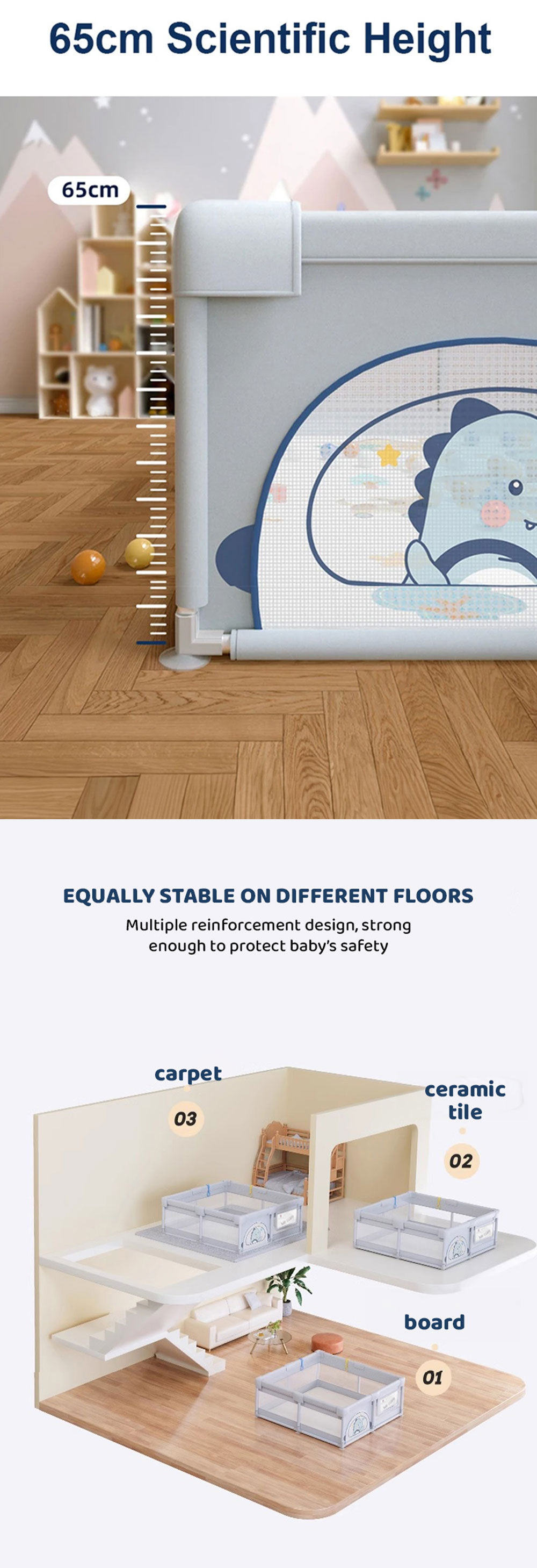 Baby Playpen with Scientific Height-