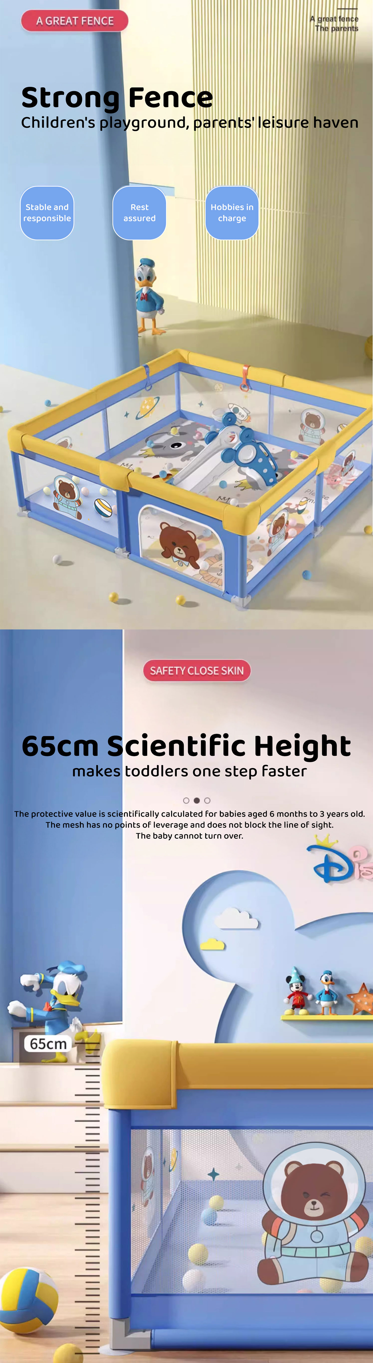 Baby Playpen with Strong Fence