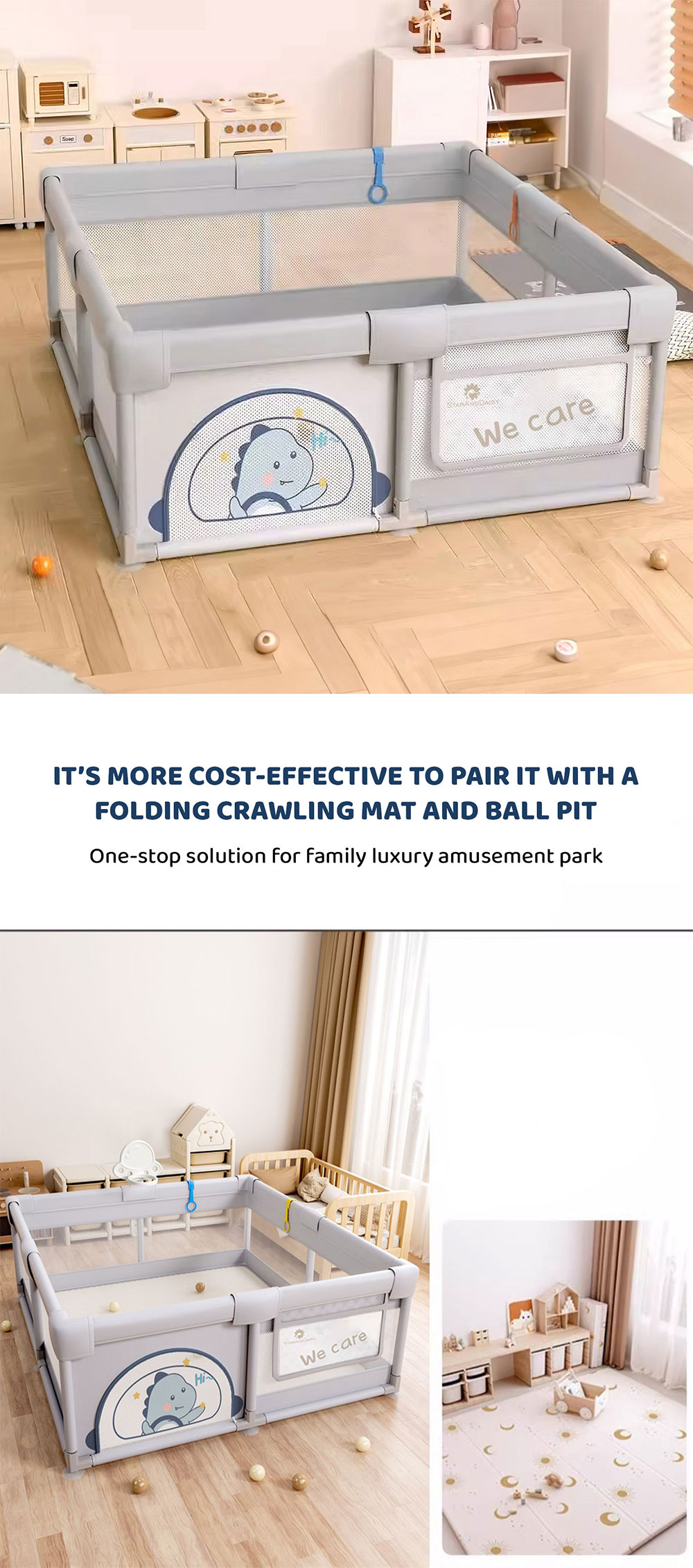 Baby Playpen with Strong Fence