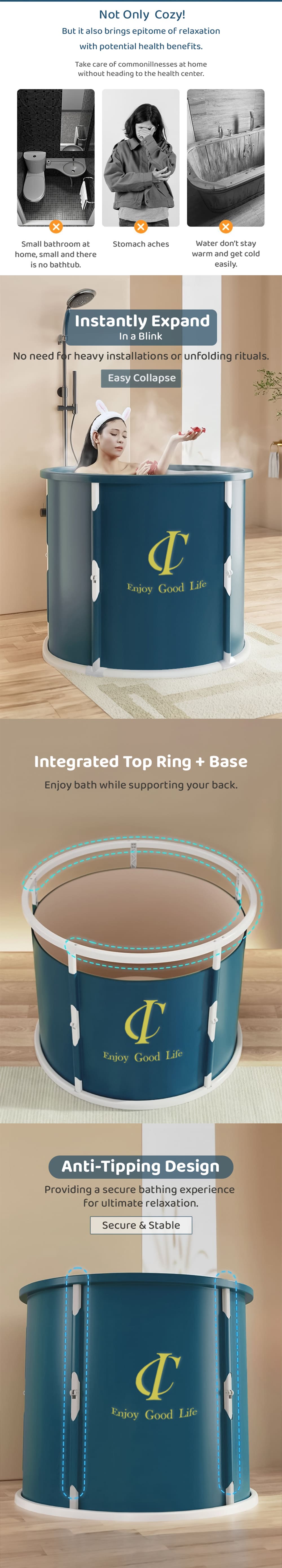 Collapsible Ice Bathtub