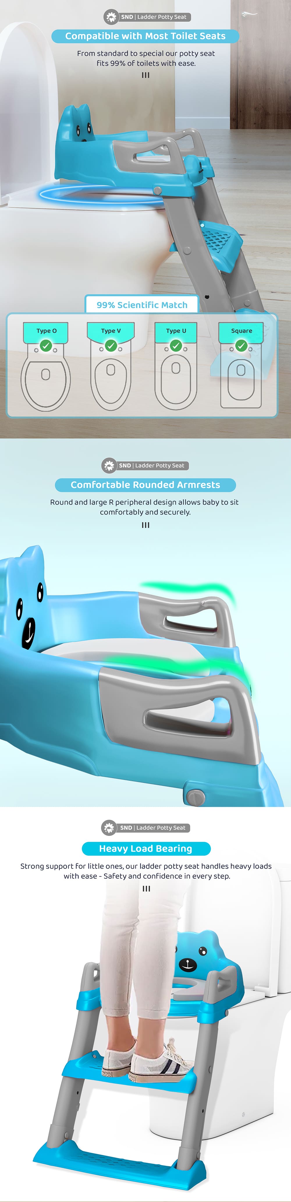 Kids Potty Seat with Rounded Armrests