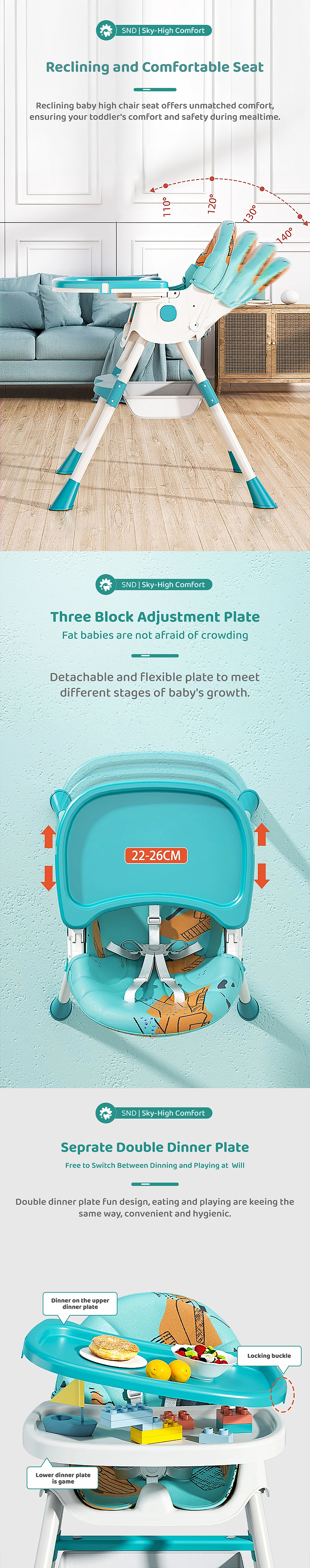 Multifunctional Table Talk High Chair