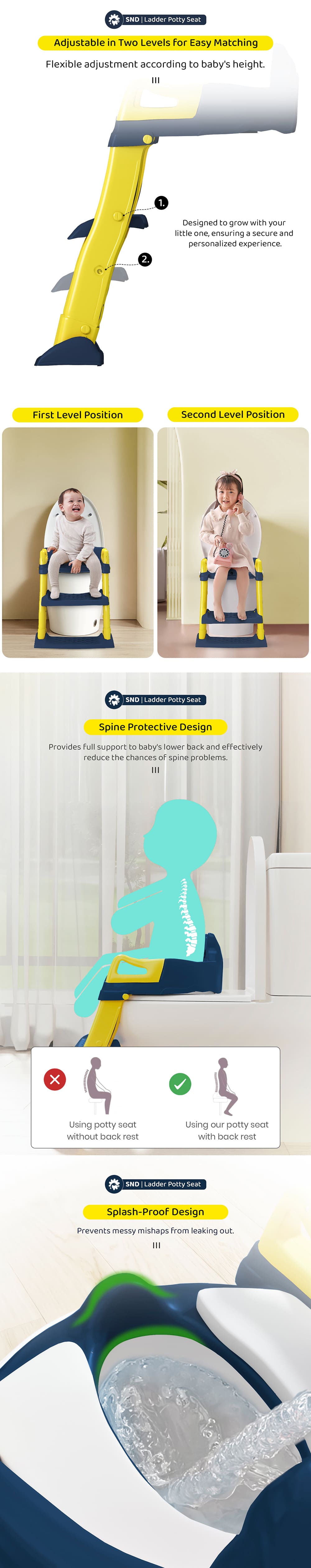 Potty Seat with Adjustable Height