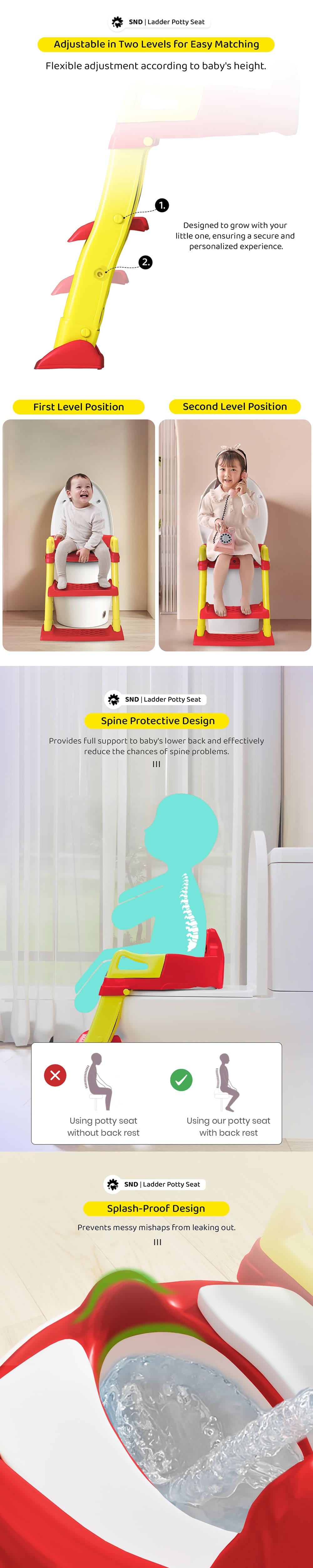 Potty Seat with Adjustable Height