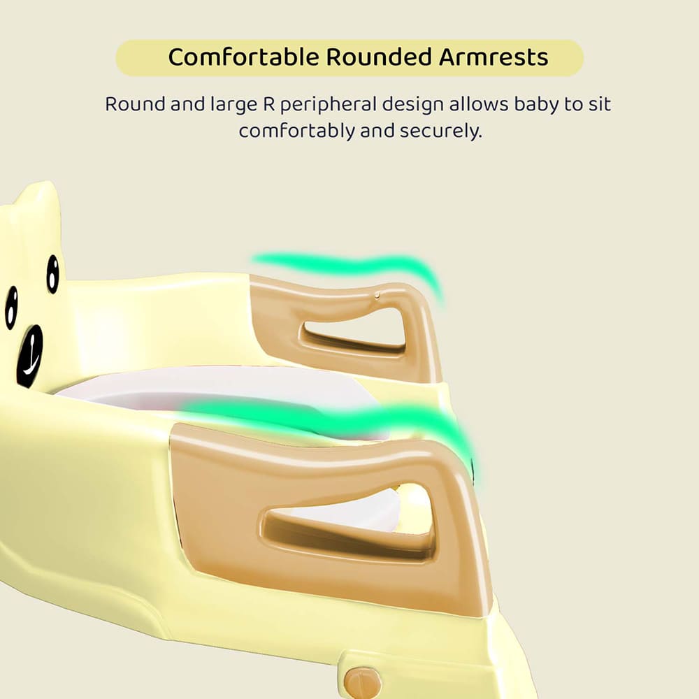 Potty seat with Rounded Armrests