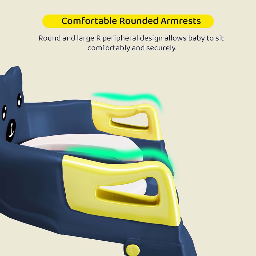 Potty seat with Rounded Armrests