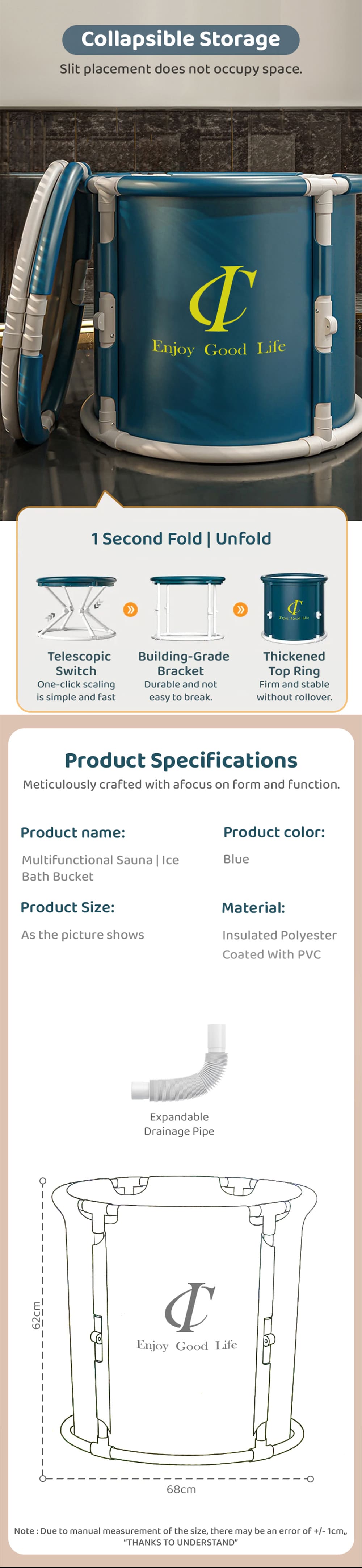 Product Specification of Ice Bathtub