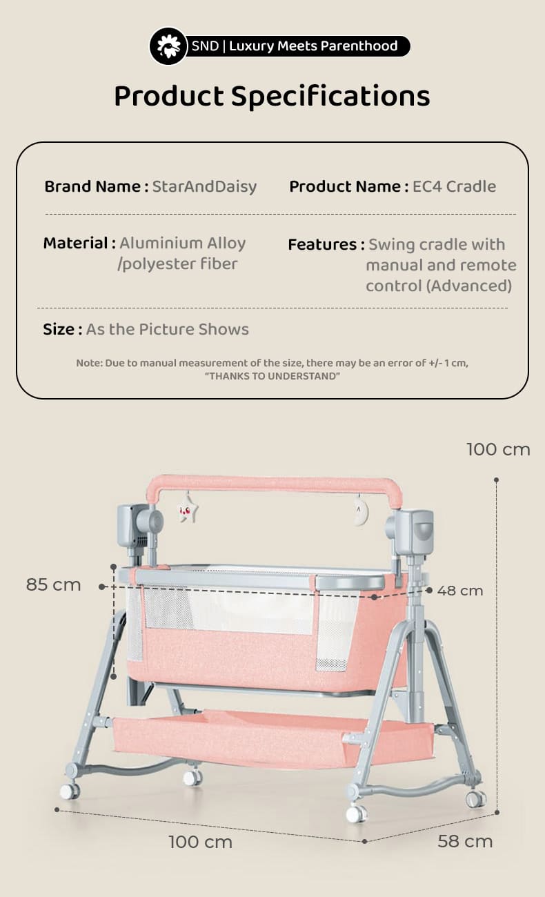 Specification of Baby Swing Cradle