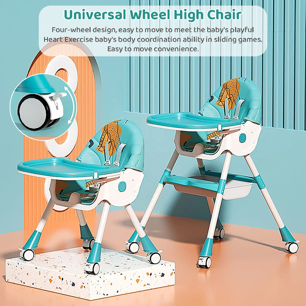 Table Talk High Chair with Universal Wheel