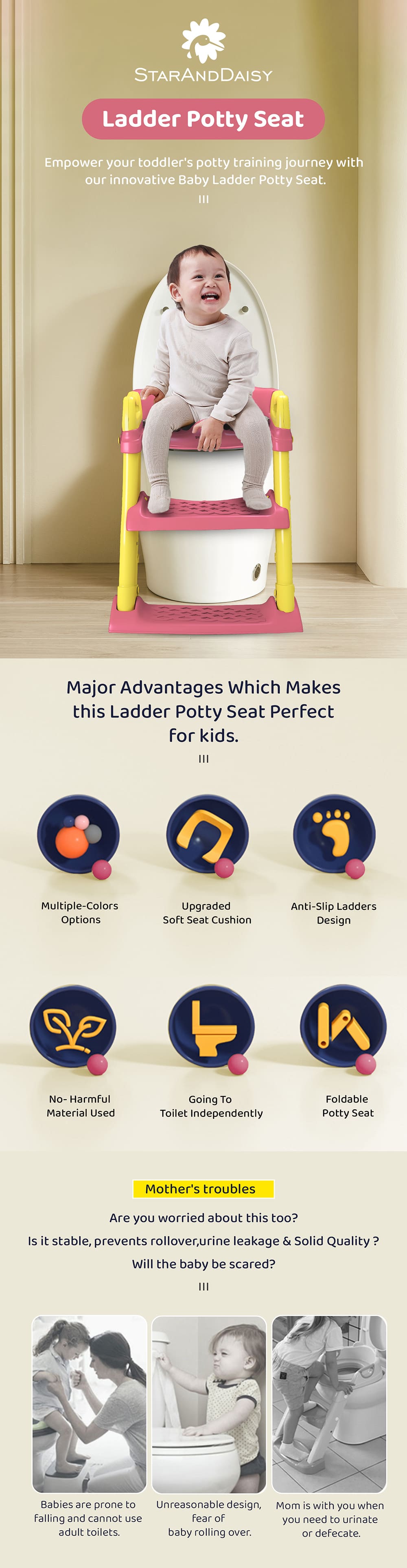 Kids ladder potty training seat