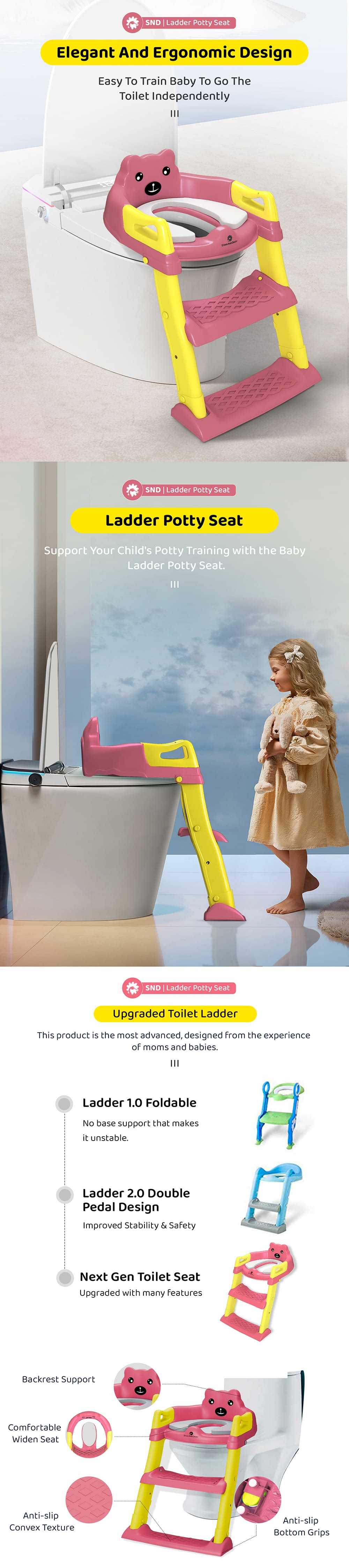Kids ladder potty training seat