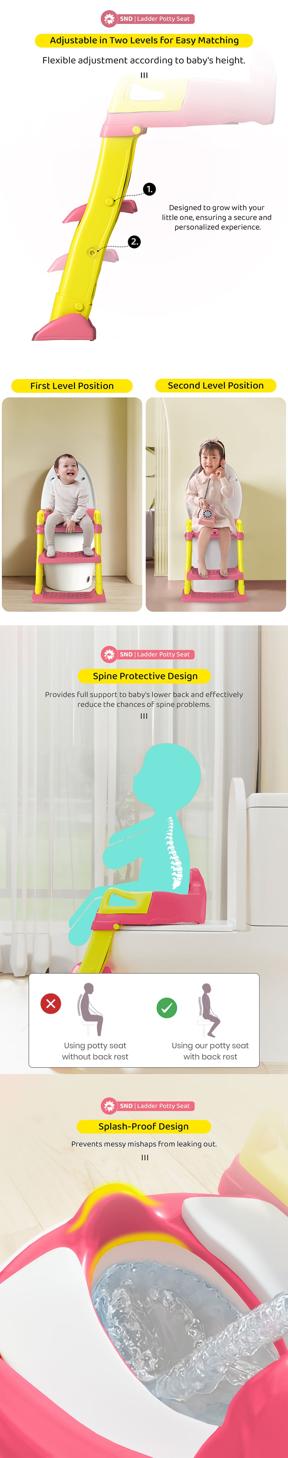 Kids ladder potty training seat