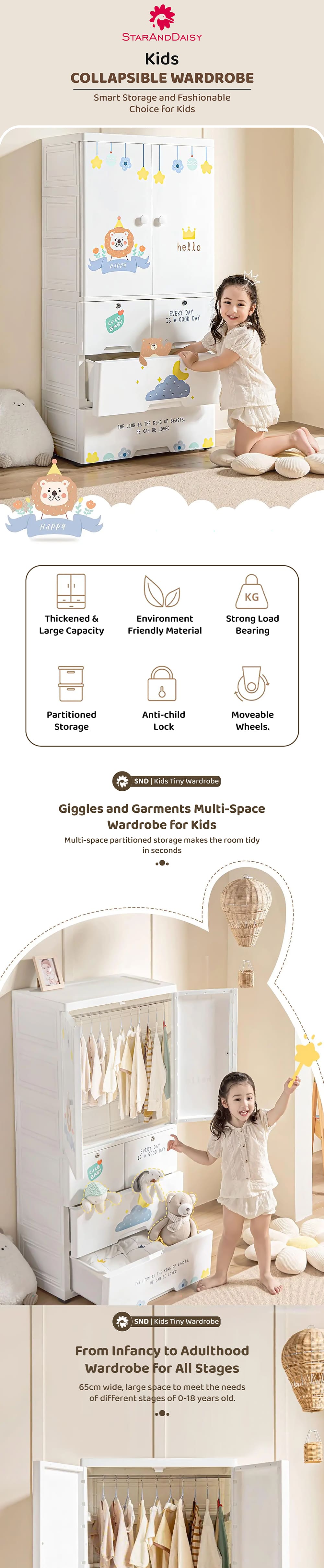 Collapsible Kids Wardrobe