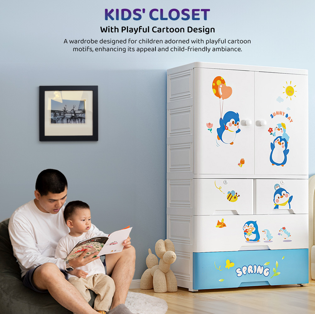 Kids Wardrobe with Playful Design