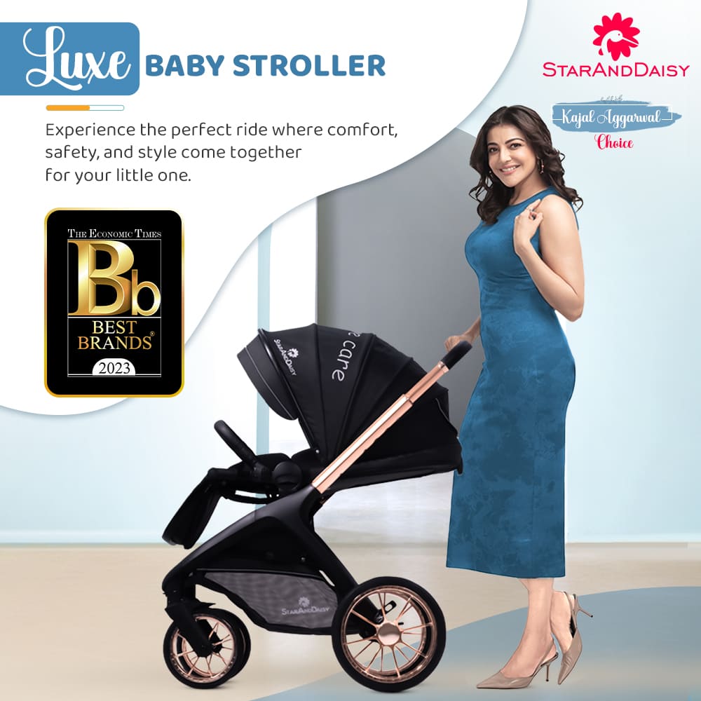StarAndDaisy Luxury Baby Stroller with Adjustable Height, Multi-functional Pram with Dual Facing - Luxe