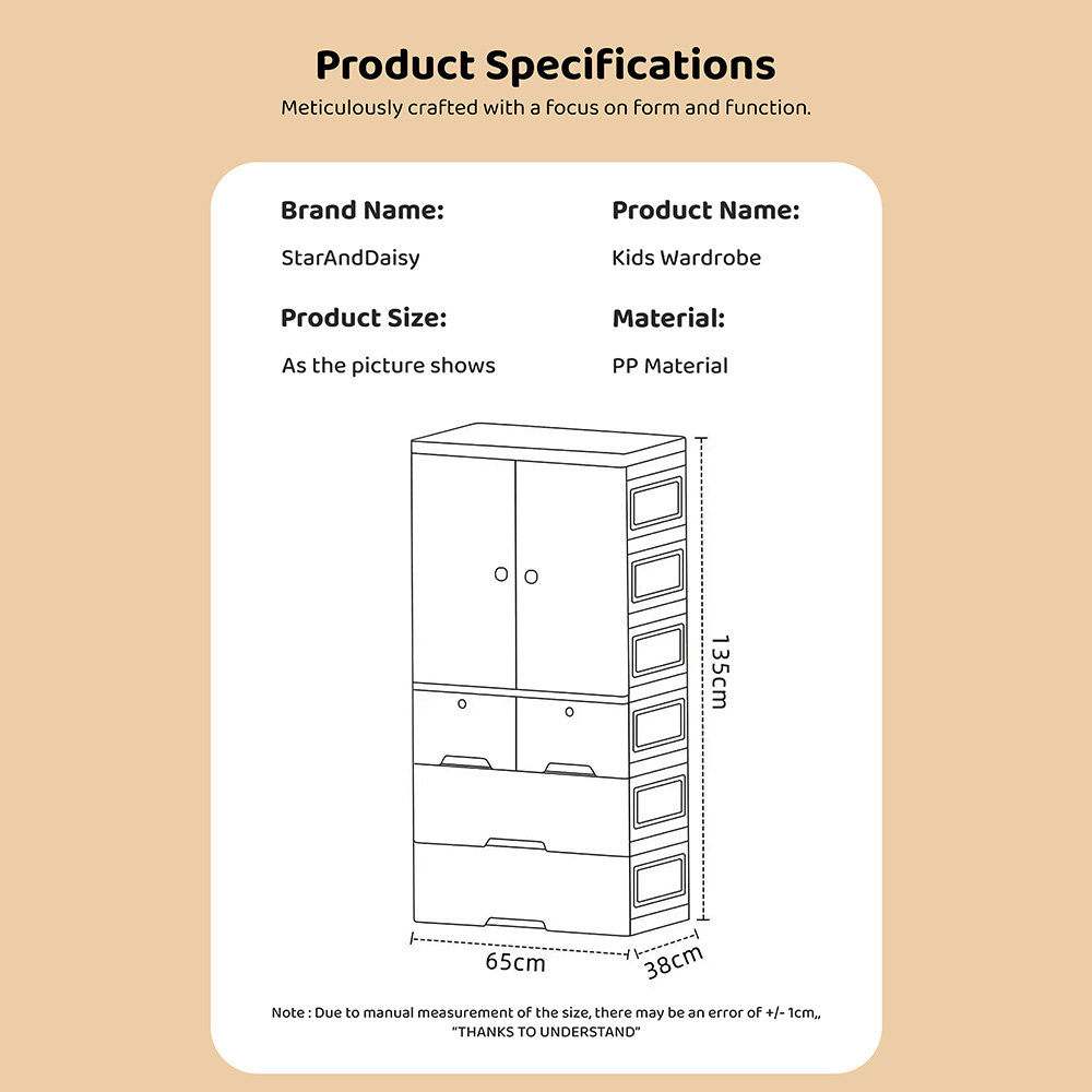 Specification of Kids Wardrobe Designs