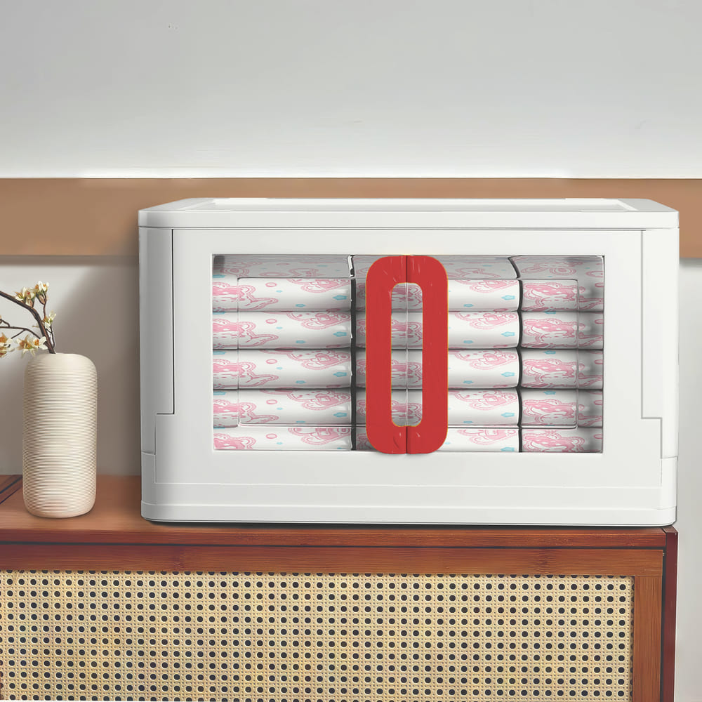 StarAndDaisy Kids Wardrobe, Storage Cabinet Portable Almira with Drawers & Convertible Design (1 Stackable Cuboids - 72 Lt | Red)