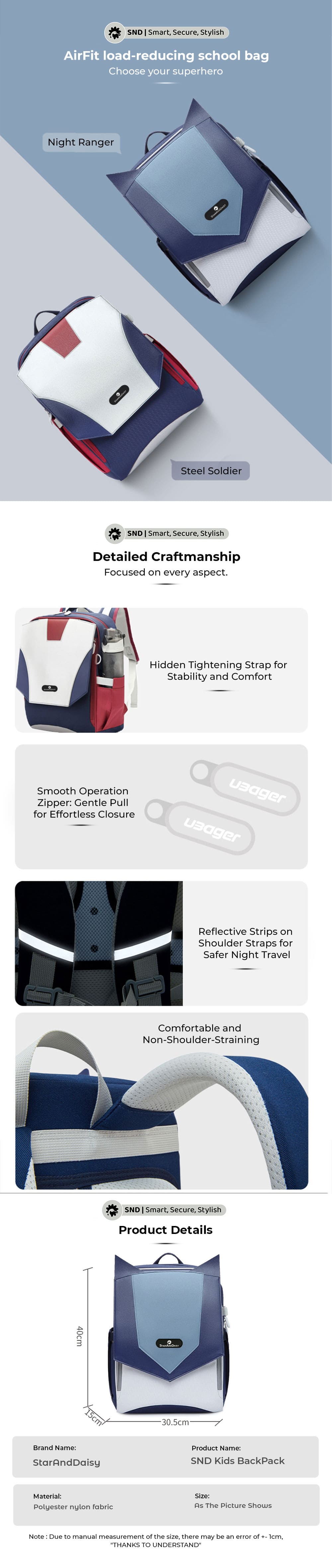 Waterproof Kids School Bag