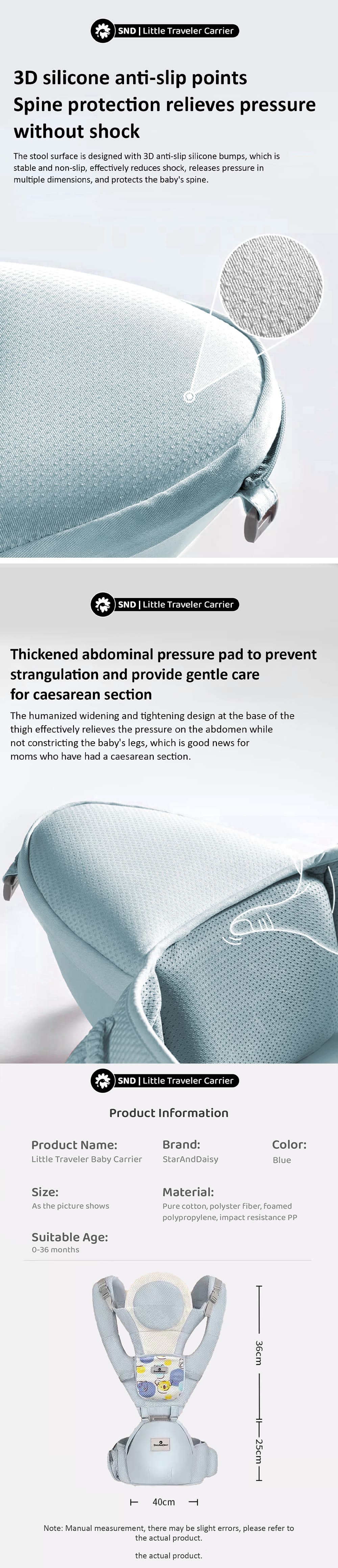 Baby Carrier with Adjustable Straps