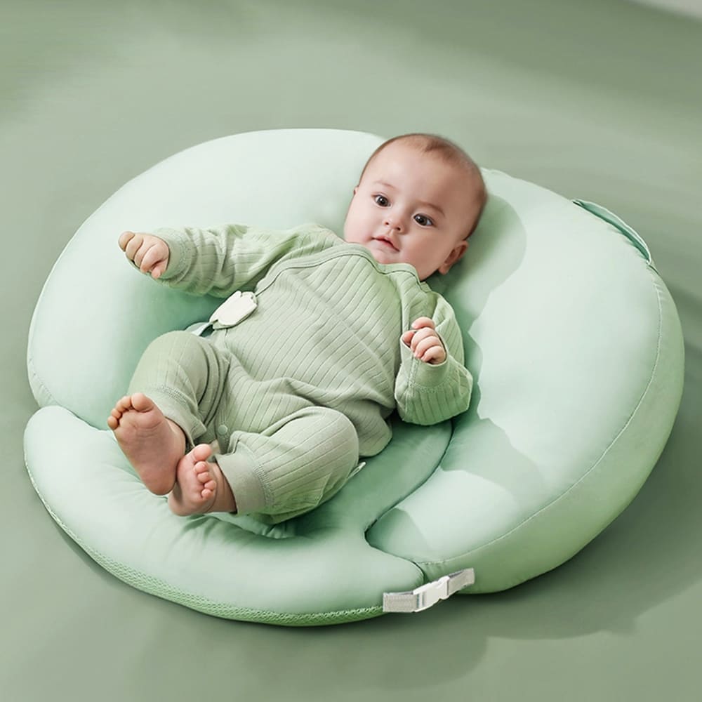 StarAndDaisy Baby Breast Feeding Pillow, Mom's Portable Nursing Cushion & Waist Protector with Detachable Belt - Green