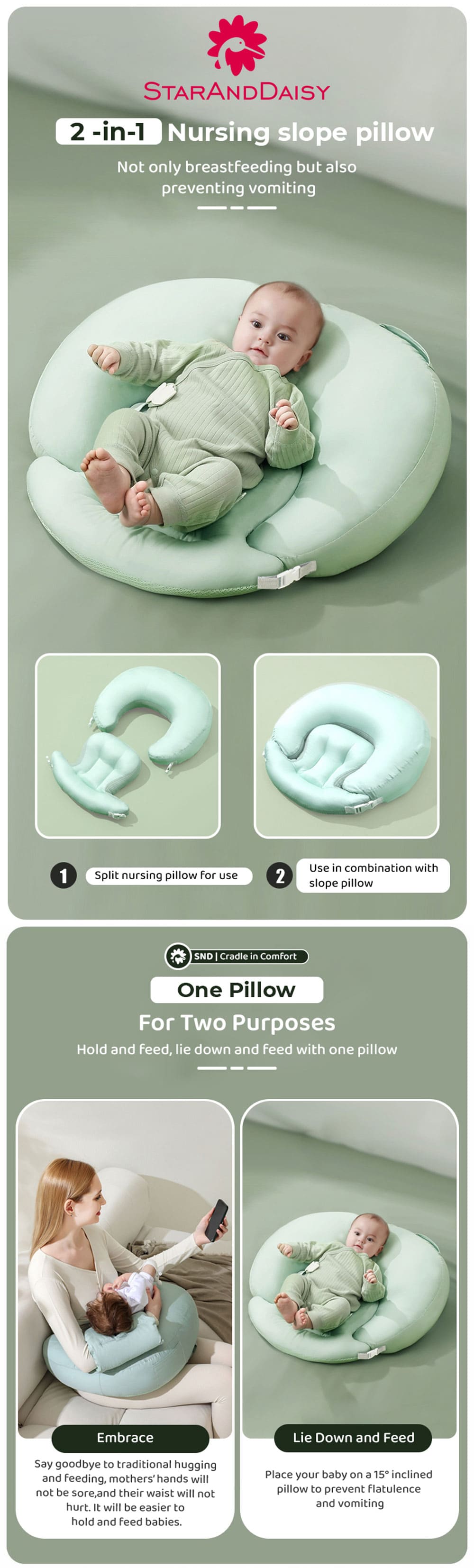 2-in-1 Baby Feeding Pillow