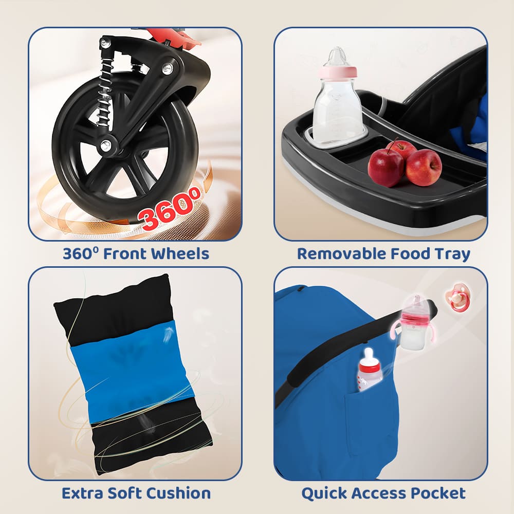 Colosaal Baby Stroller with Dual Cushion