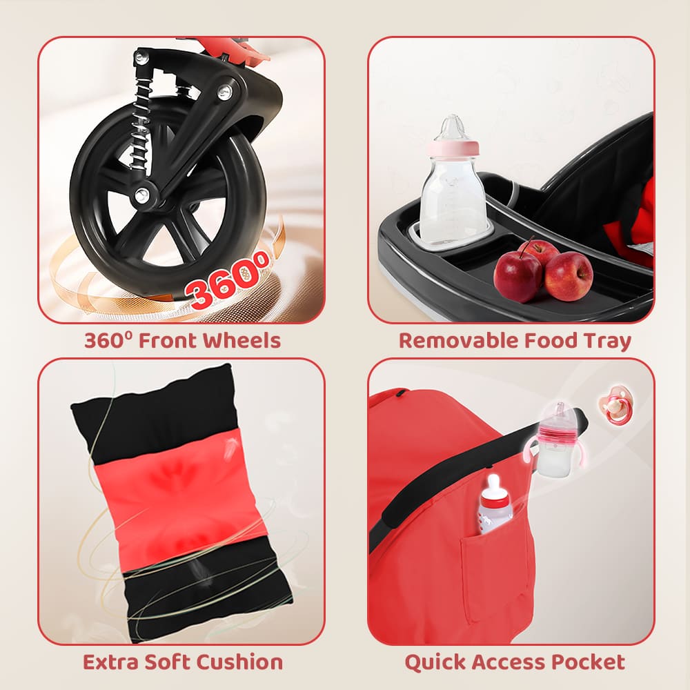 Colosaal Baby Stroller with Dual Cushion