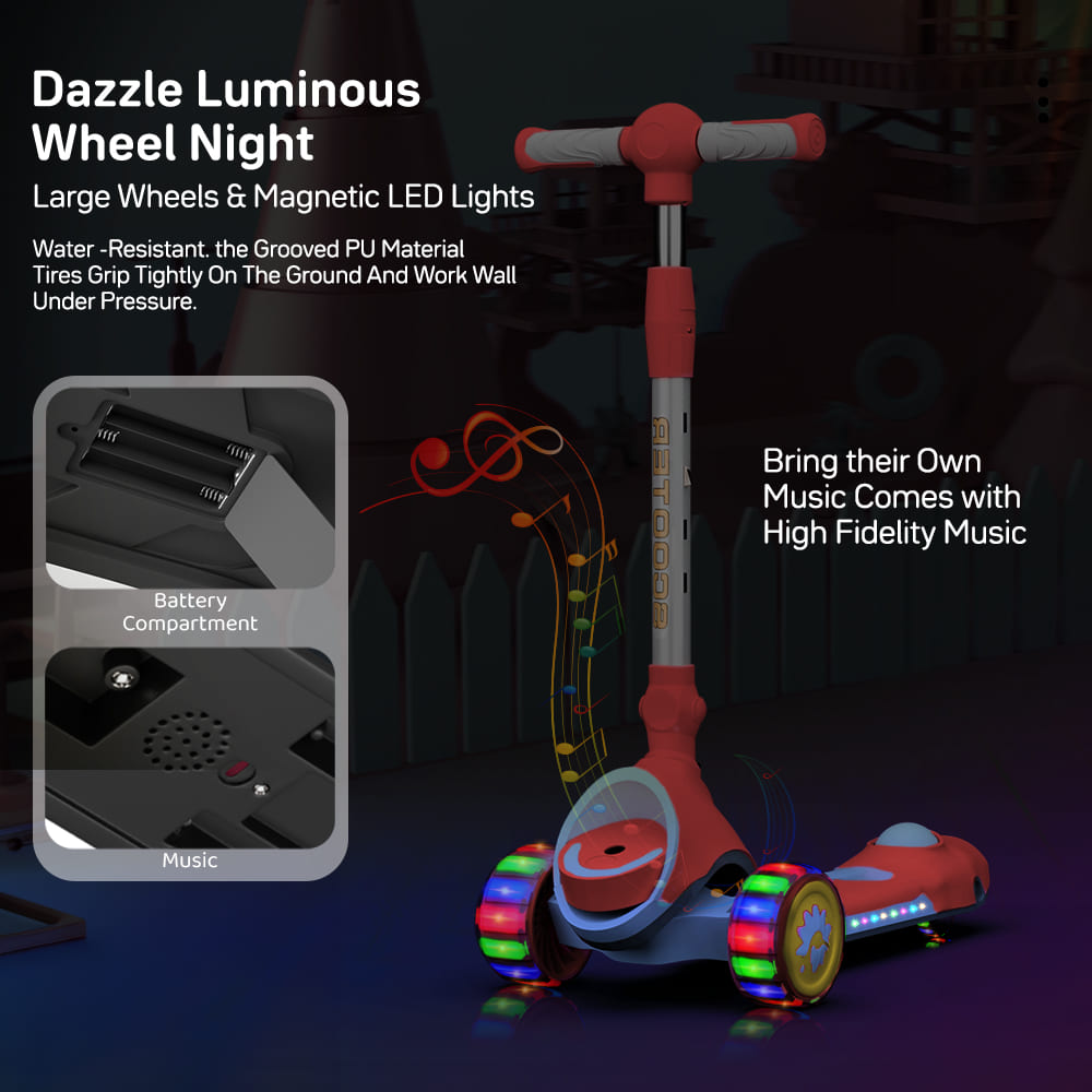 Kick on Scooter with Lights