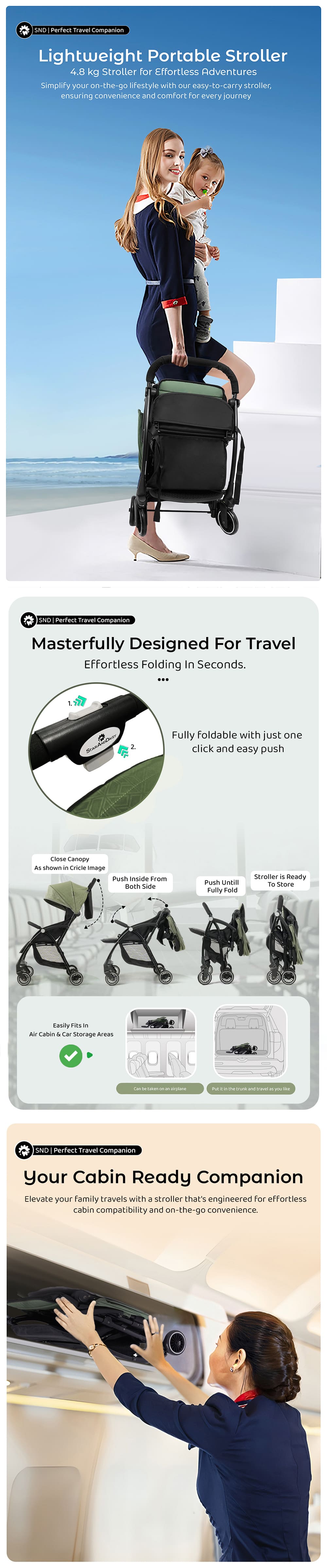 Baby Stroller With Full Covered Canopy