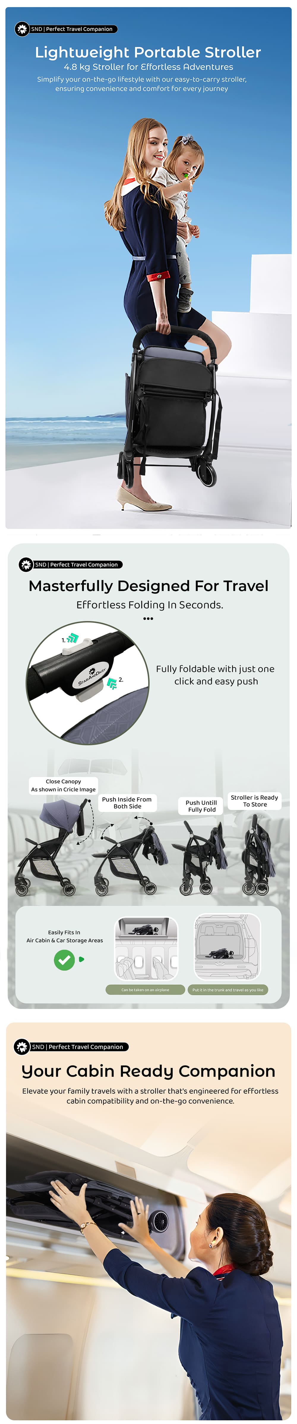 Baby Stroller With Full Covered Canopy