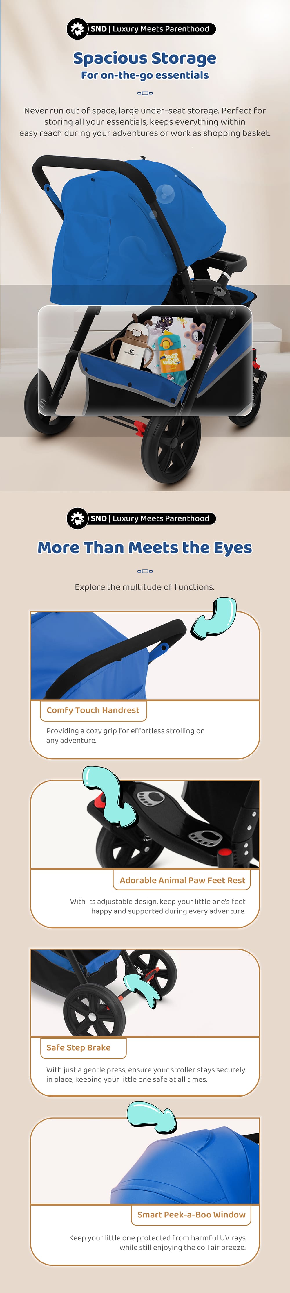 Multi-functional Colosaal Baby Stroller