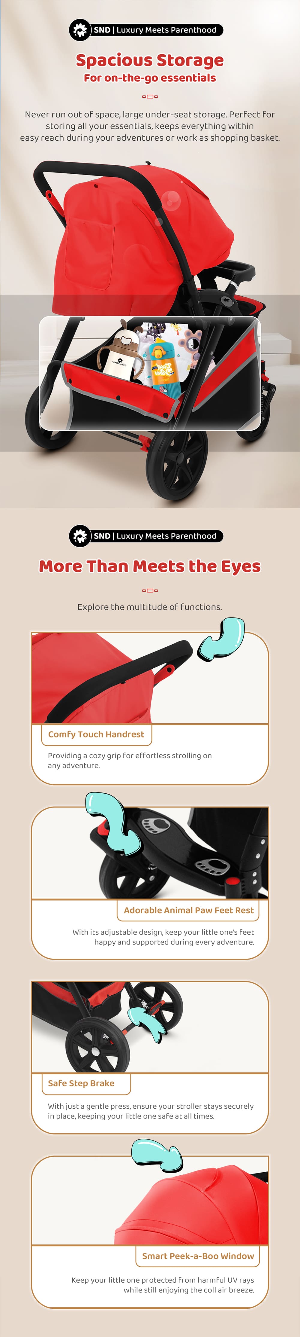 Multi-functional Colosaal Baby Stroller