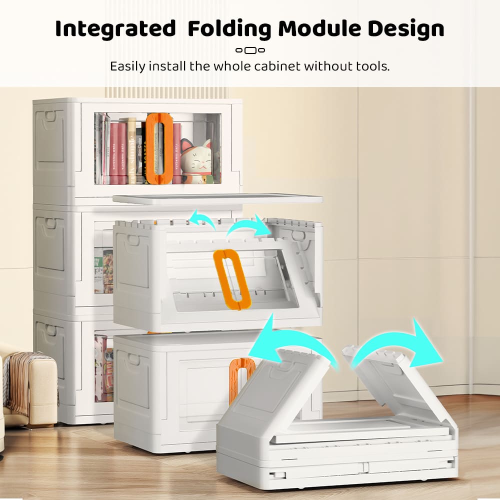 Storage box-white orange