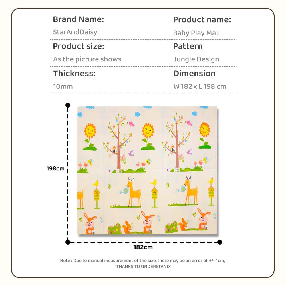 Waterproof Baby Play Mat dimension