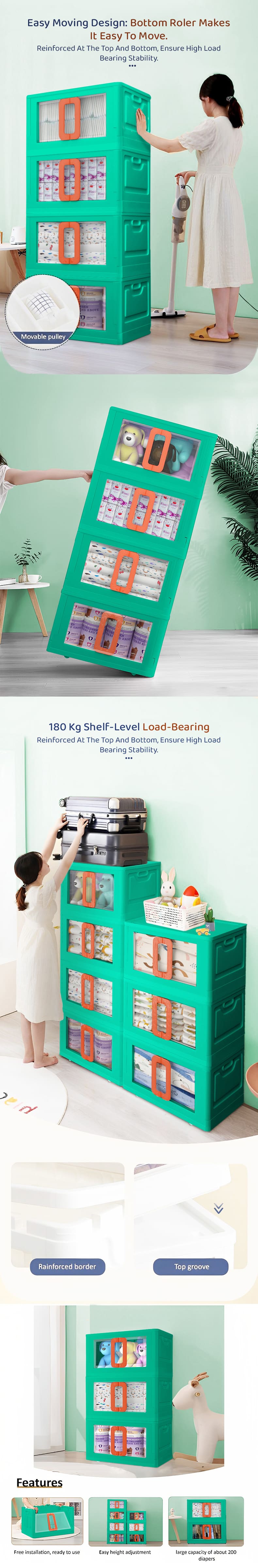 Kids Storage Cabinet with Drawers