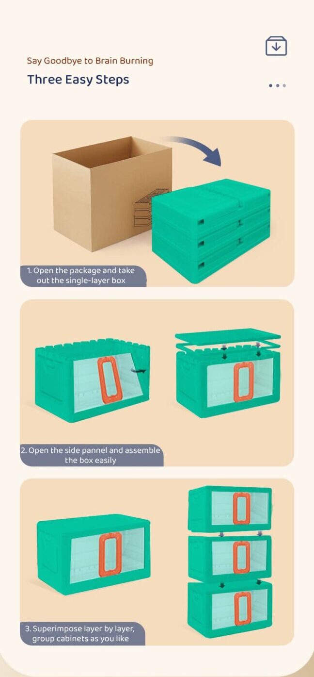 Kids Storage Cabinet with Drawers