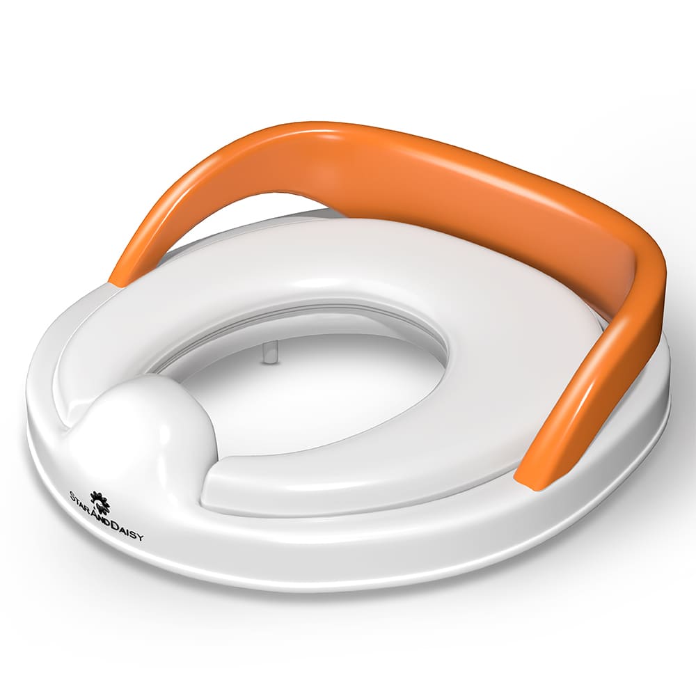 StarAndDaisy Potty Training Seat for Baby Toddler Toilet Seats with Handle - Orange