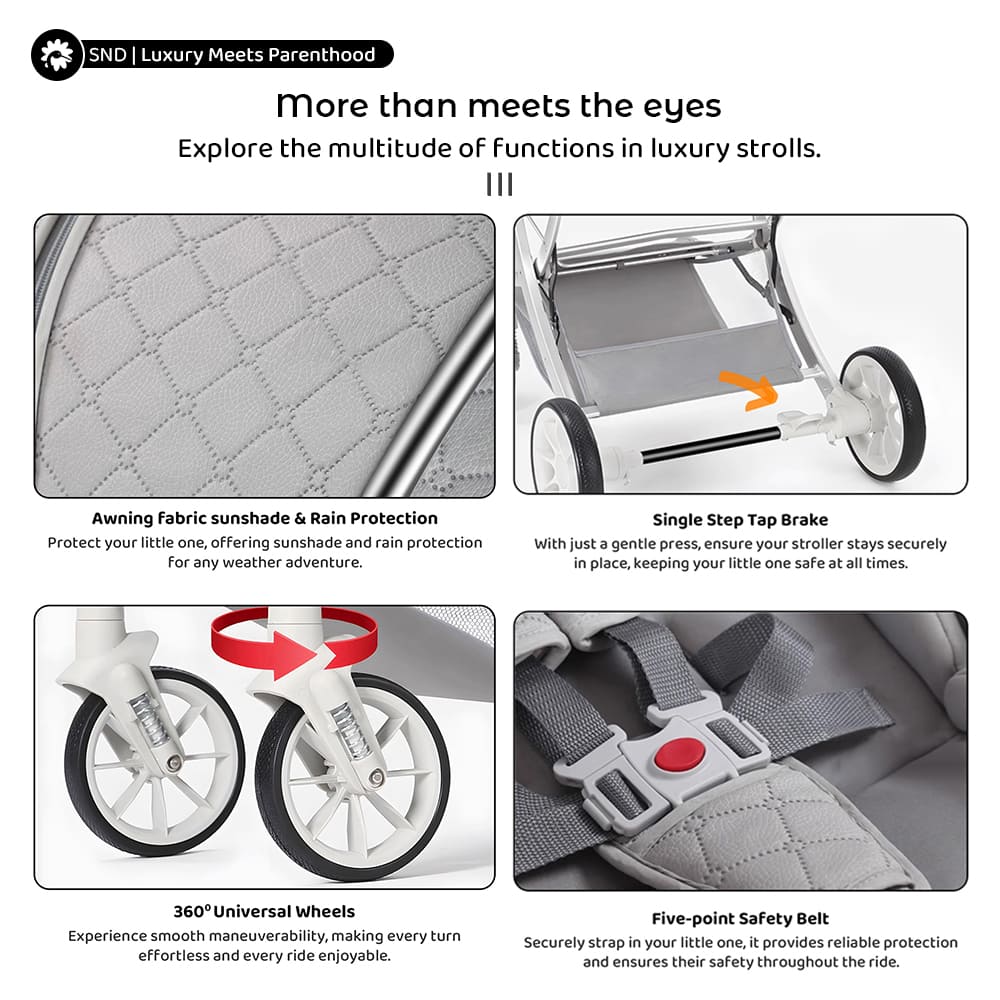 Baby Stroller with Reclinable