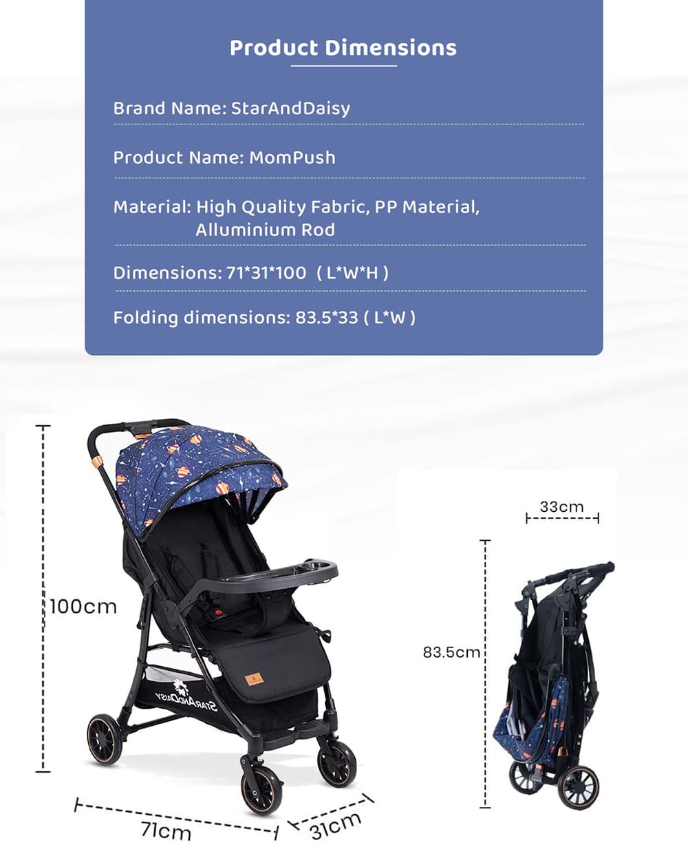 Mom Push Travel Baby Stroller